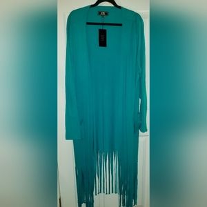 Fringe duster, Aquamarine 3x